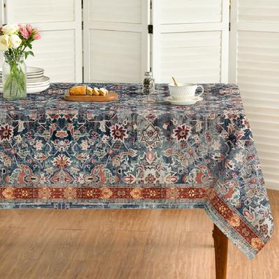 Tovaglia Rettangolare Stile Country Rustico Boho Bohemia Decorazione Sala da Pranzo Tovaglia Impermeabile per Decorazione Tavolo