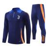 Juventus Semi-Zipper Long-Sleeved Short-Sleeved Training Clothes Sports T-Shirt Pre-Game Warm-Up Vest Football Jersey