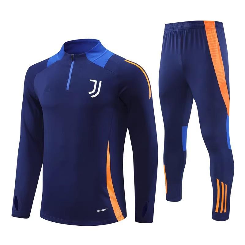 Juventus Semi-Zipper Long-Sleeved Short-Sleeved Training Clothes Sports T-Shirt Pre-Game Warm-Up Vest Football Jersey