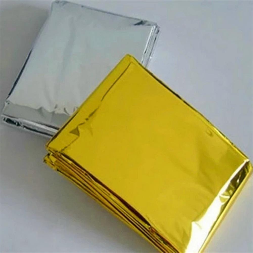 Folding Emergency Blanket 210Cm*130Cm Silver/Gold Emergency Survival Rescue Shelter Outdoor Camping Warm Keeping Blankets