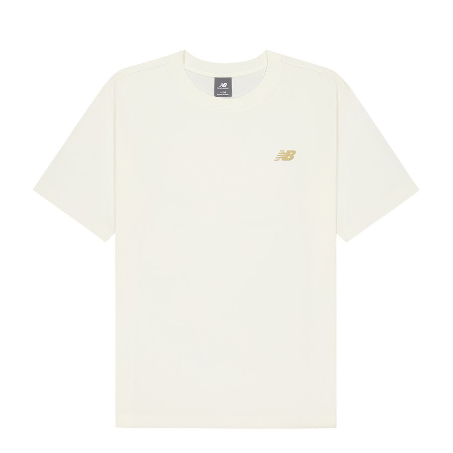 New Balance T Shirts Men s Ivory White Crew Neck Moderate NEF29461-IV L