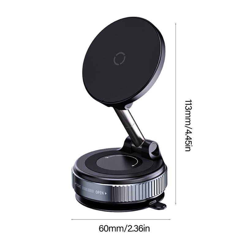 Vehicle Phone Mount Bracket Holder Vacuum Suction with Vacuum Attachment 360 Degree Rotation for Safe Driving Experience