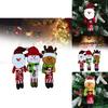 Christmas Decor Santa Snowman Reindeer Fabric Swinging Ornament For Holiday Tree