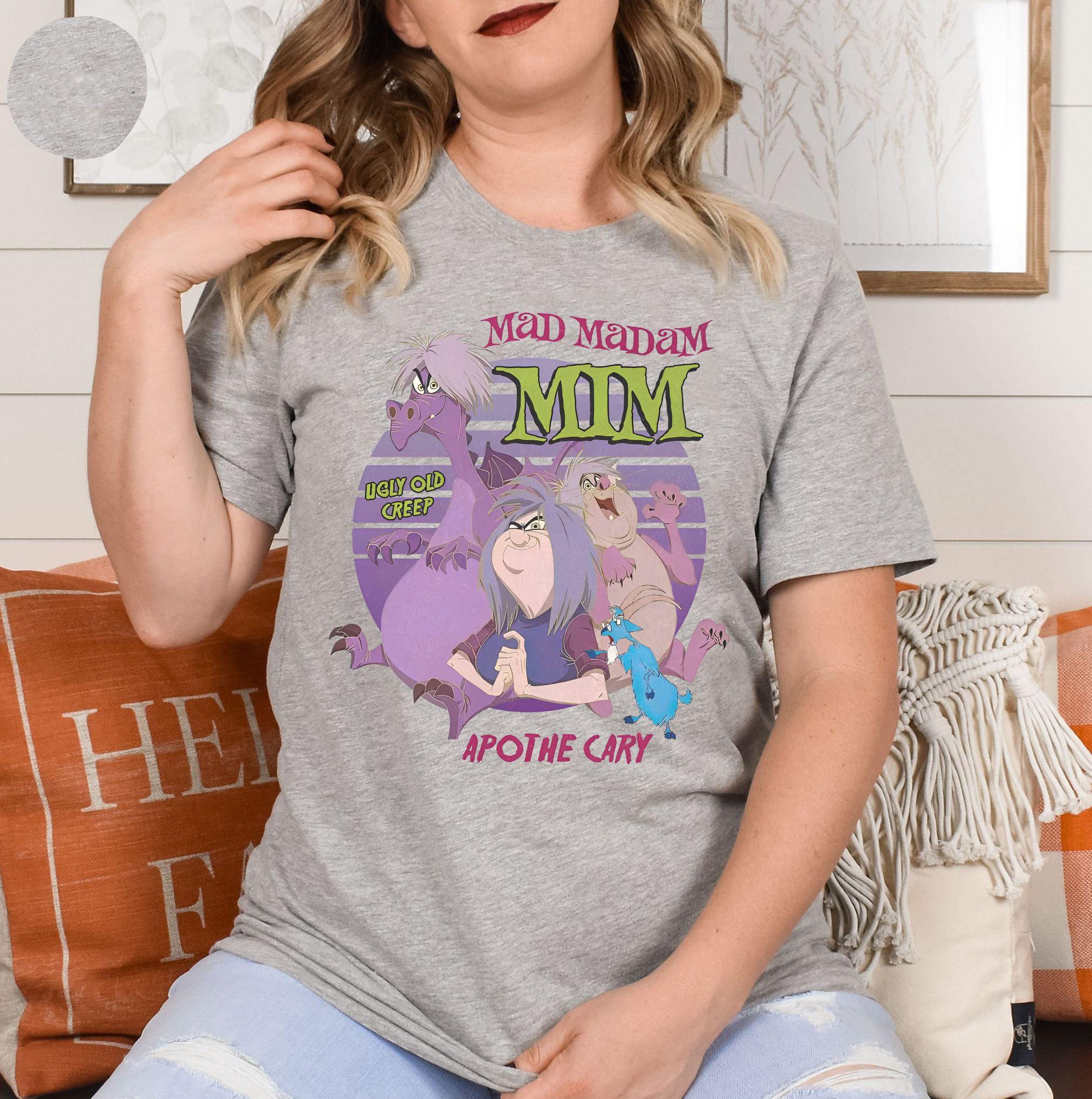 

Retro Villain Crazy Lady Mim Shirt Sword in The Stone Tshirt All Season Neutral Pure Cotton Casual Fashion Tshirt 4XL