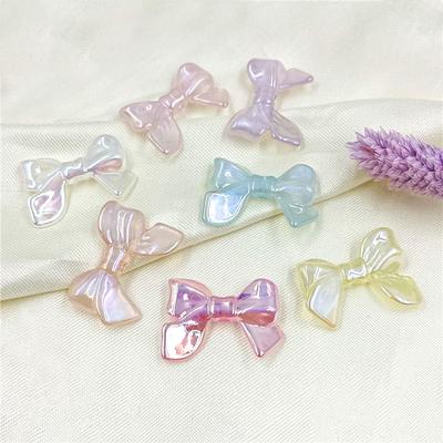 Pendant Bow Loose Beads DIY Earring Fashion Jewelry Accessories Necklace UV Plated Dazzle Handmade Material 10pcs