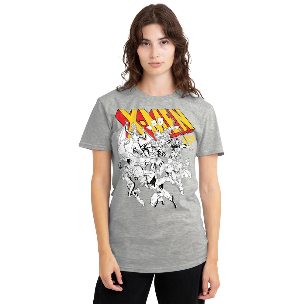 X-Men Womens/Ladies Retro Team Heather T-Shirt