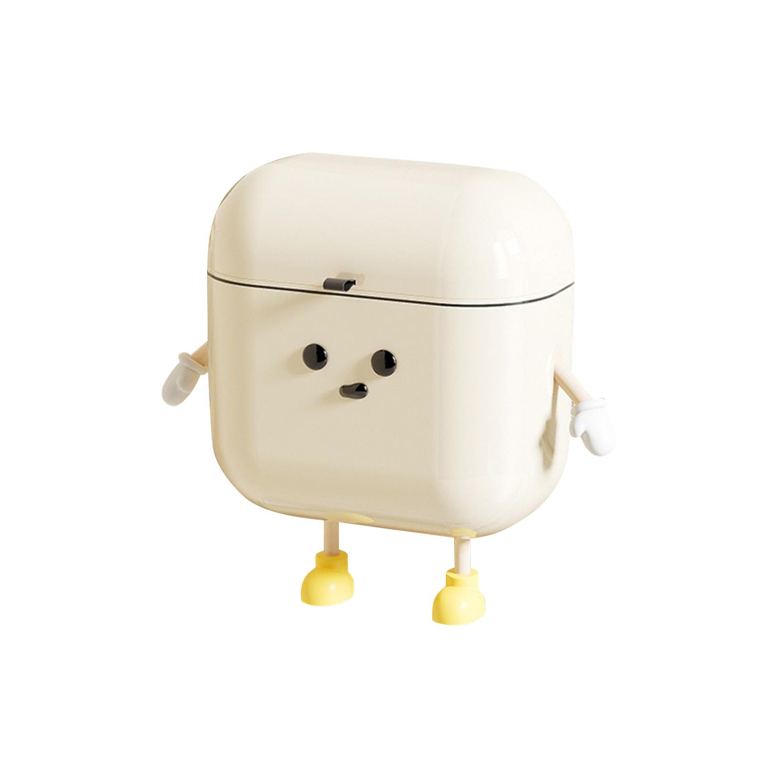 

Wall-mounted Trash Can, Large Household Capacity, For Kitchen And Bathroom, No Bending Required, Narrow, With Lid One Size