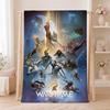 Super Game W-WarframeS Throw Summer Flannel Throw Blanket Soft Antistatic Washable KidFriendly Couch Bed