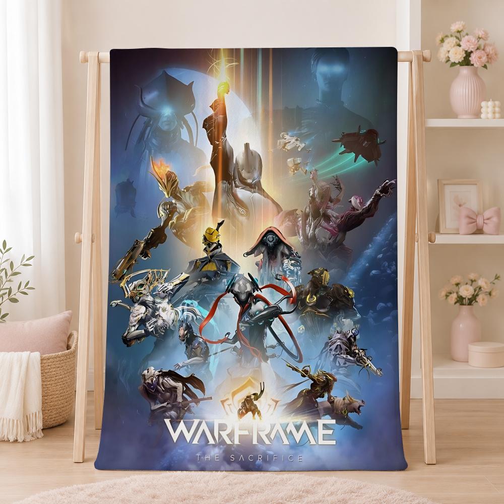 Super Game W-WarframeS Throw Summer Flannel Throw Blanket Soft Antistatic Washable KidFriendly Couch Bed