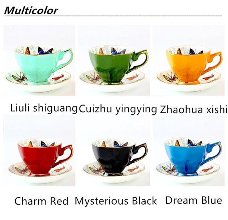 Set ceașcă de cafea și farfurii din ceramică nobilă din Europa Cana de ceramică de lux ceașcă de ceai din porțelan de calitate superioară Veselă de cafea pentru petreceri