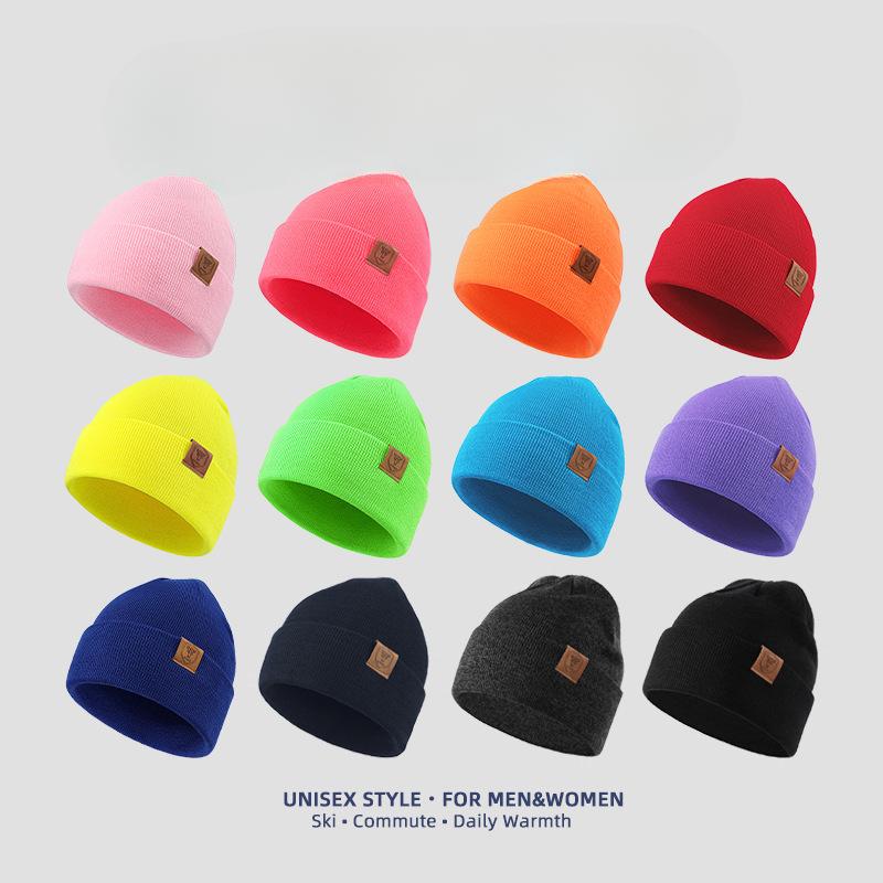 European and American Winter Knitted Hat Couples Curly Woolen Hat Men and Women Outdoor Cycling Skiing Cold Hat