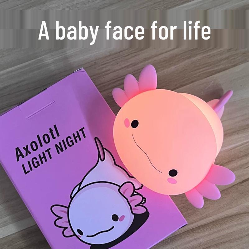 Axolotl Silicone Night Light - Creative Bedside Atmosphere Lamp & Gift Ornament