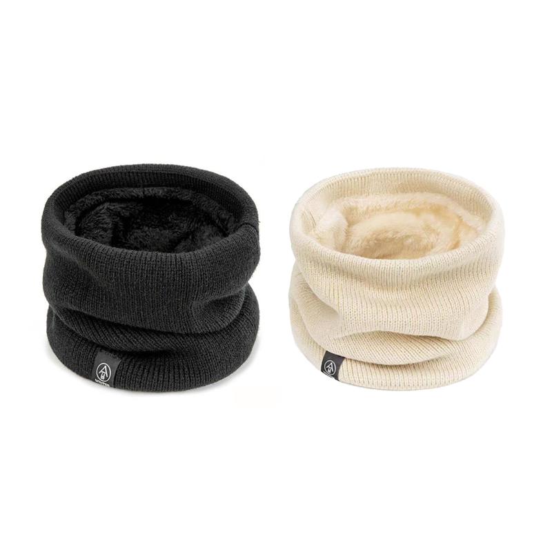 Fashion Women Knitted Scarf, Solid Color Cashmer Winter Neck Warmer for Ladies, Thick Thermal Wrap for Men, Cycling Neck Gaiter