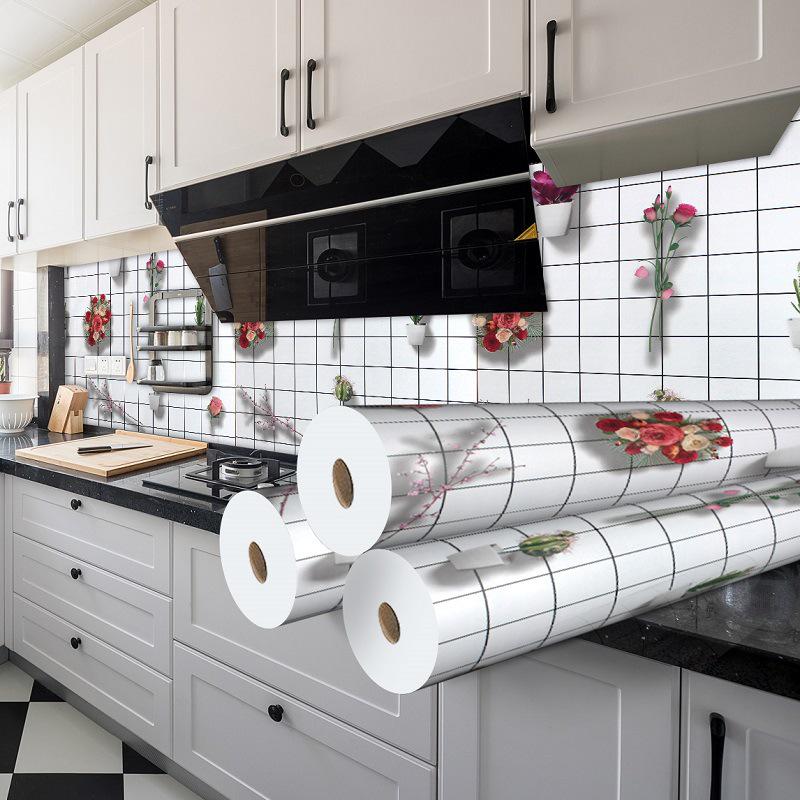 

Маслостойкие кухонные наклейки с высокой термостойкостью: Самоклеящаяся алюминиевая фольга для защиты варочной панели, шкафа и стены от копоти 60cm x 5m