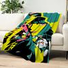 Cartoon Flannel Warm Comfort C-Cyberpunk  Soft Plush Blanket for Sofa Living E-Edgerunners Room Office Anime Bedroom Travel Gift