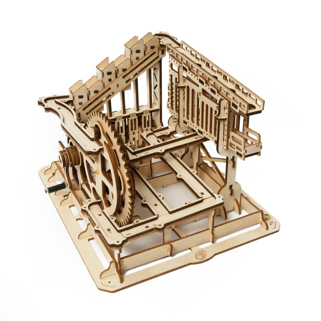 Tsukurun Bewegliche 3D-Holzpuzzle-Untersetzer-Serie mit japanischer Anleitung desu® (Marmor-Trupp)