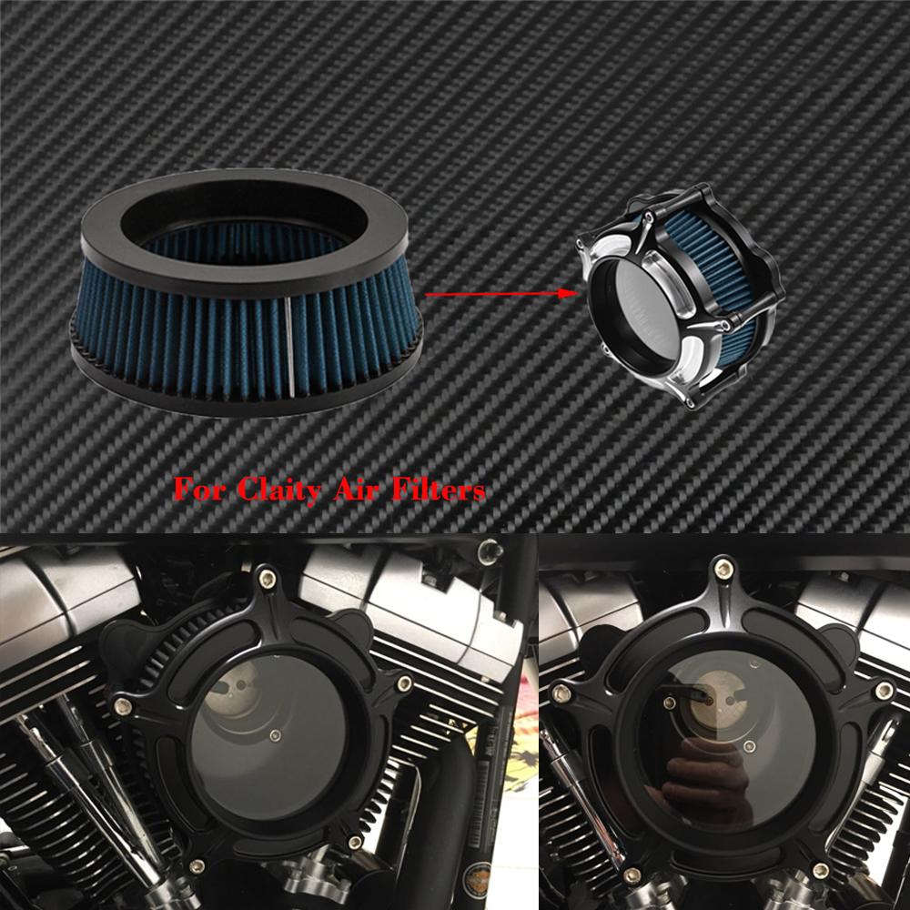 1PC Motorcycle CNC Replacement Air Cleaner Intake Filter System Inner Element For Harley Sportster XL Touring Softail Dyna FXDLS