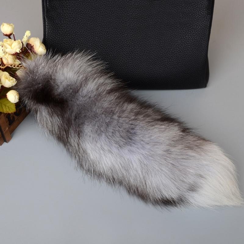 Animal Tail Key-Ring Furry Tails Chain Keychain Individualized Animal Keyring Gift Long Charm Keychain for Women Girl