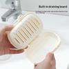 Kunststoff-Seifenschale mit sicherem Reißverschluss, auslaufsicheres Abflussdesign, Seifenbox für Reisen, Fitnessstudio, Hält Seife trocken