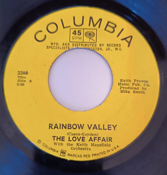 

7-дюймовая пластинка LOVE AFFAIR Rainbow Valley 3366 Columbia 1968 Ямайка Рок Б/у
