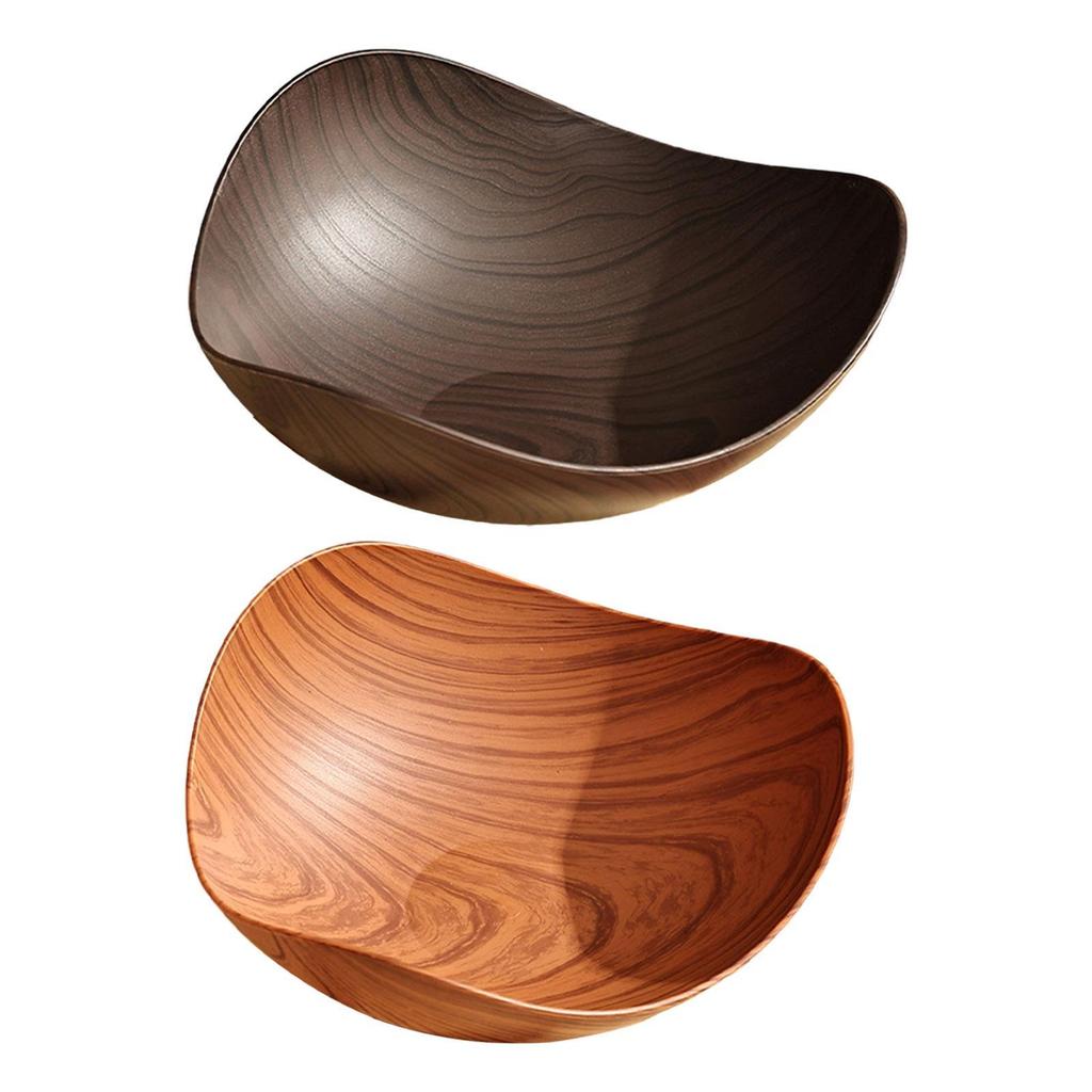 Imitation Wood Dried Fruit Dish,Irregular Triangle Fruit Tray,Candy Snack Tray for Bread,Fruits,Snack, Desserts Living Room