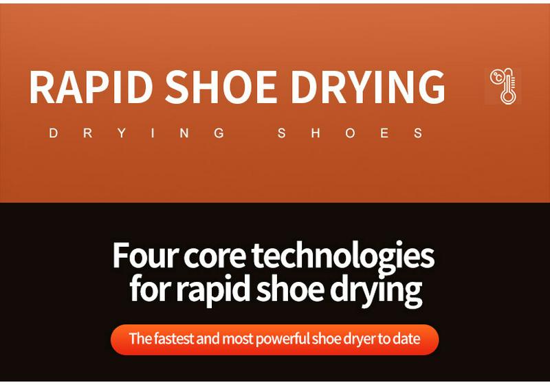 Smart Portable Foldable Shoe Dryer with Constant Temperature and Dehumidifying Blue Light