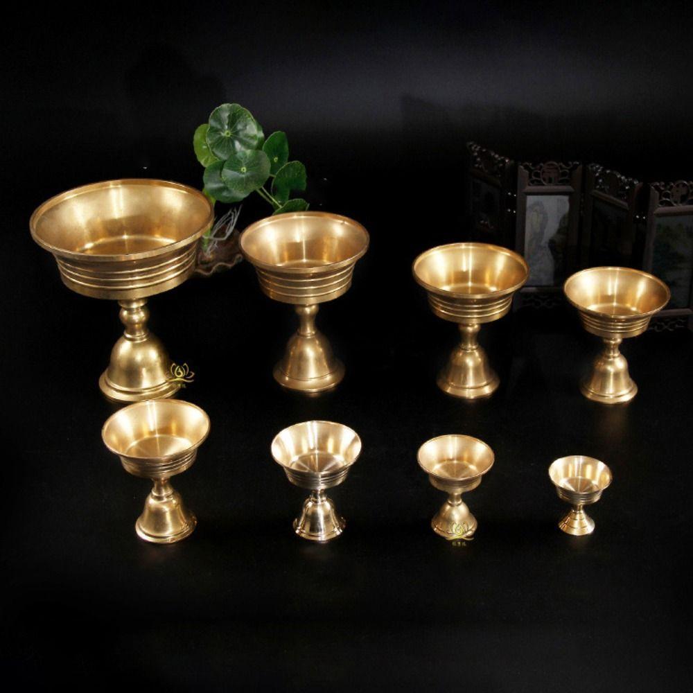 Universal Copper Butter Lamp Holder Golden Multi-Size Long Lamp Candlestick Candle Cup Home Decor