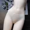 Women's Lace Underwear Seamless Low Waist Briefs Soft Stretchy No Show Bikini Panties Female Invisible Slip Underpants