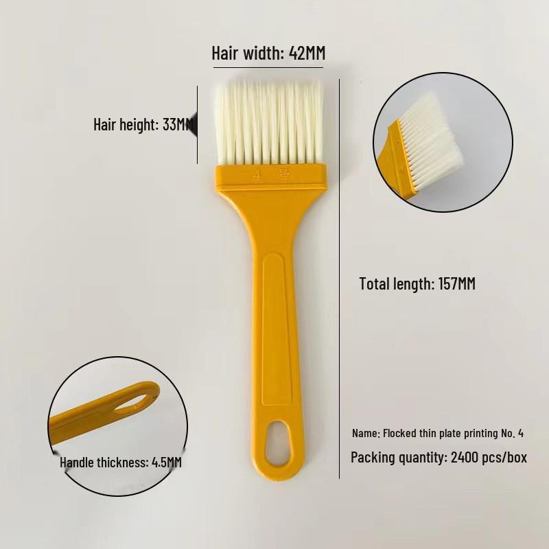 

Compact Multi-Functional High-Temp Kitchen & BBQ Pastry Brush, No-Shed Design Size 4 [Thin Version]