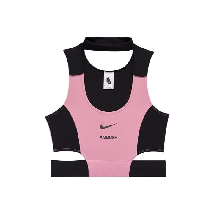 

Укороченный топ Nike Womens x Ambush Magic Flamingo/черные женские топы розового цвета CV0548-693 S