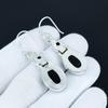Black Onyx & Black Spinel Gemstone Earrings, 925 Sterling Silver Earrings, Silver Earrings For Gift, Dangle Drop Earrings For Birthday Gifts