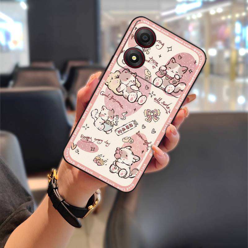 Cute Back Cover Phone Case For ZTE Blade A34 Full Wrap Phone Pouch Anti-dust Anti-knock Graffiti Fashion Design Cartoon