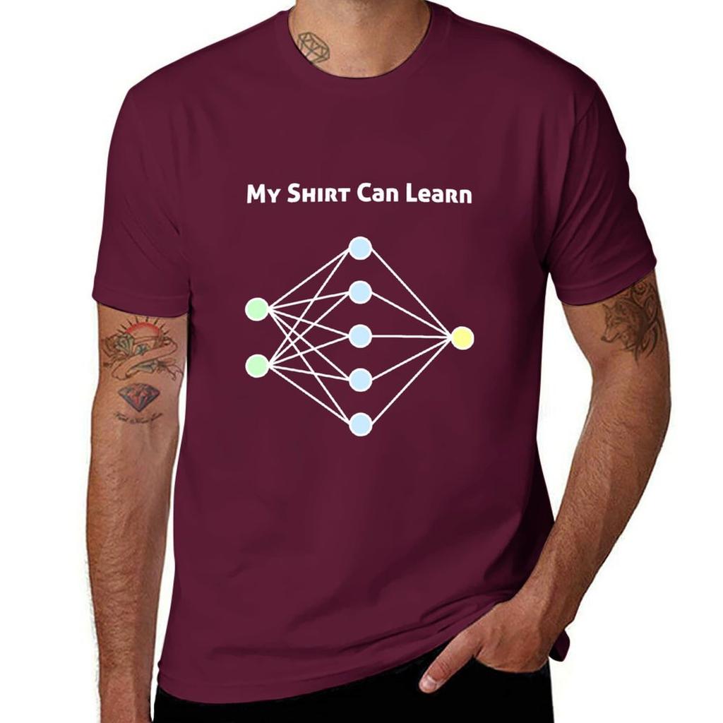 Tričko Neural Network Machine Learning hippie oblečení pro kluky zvířecí potisk těžké trička pro muže