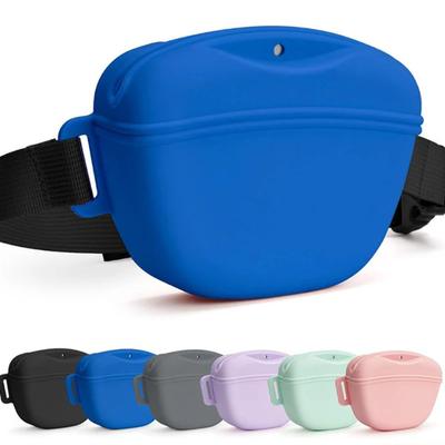 Silicone Dog Treat Bag Outdoor Feeder Puppy Snack Pouch Food Reward Storage Bag Pet Supplies Pet Portable Dog Training Waist Bag