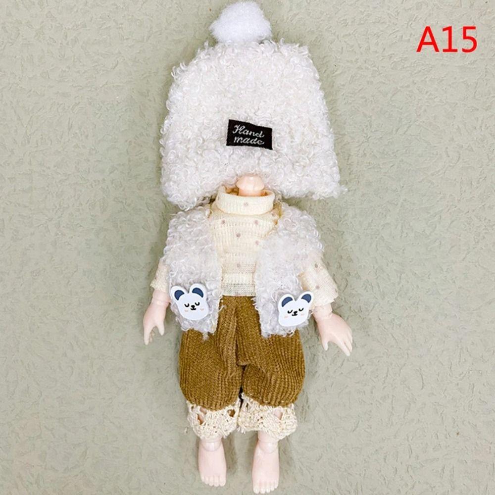 Plush Patch 16cm Doll Clothes Suit Sweet Skirt Cute Clothes Set  Girl Gift