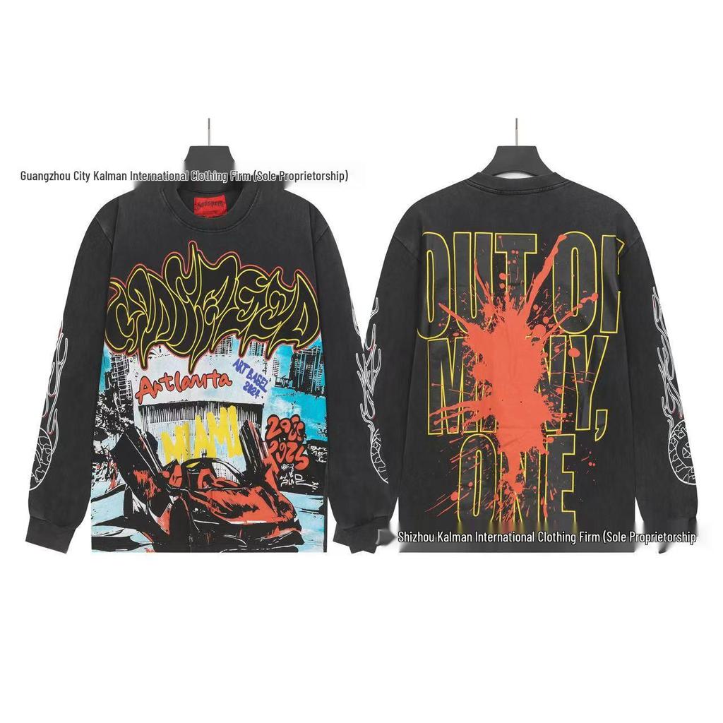 Godspeed Skull Rock Retro Pure Cotton Hoodie - Autumn/Winter American Style Streetwear for Men