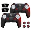 For PS5 Controller Cover Case Anti-Slip Silicone Protective Skin Compatible with PS5 Game Controller Thumbstick Grip Cap Sticker