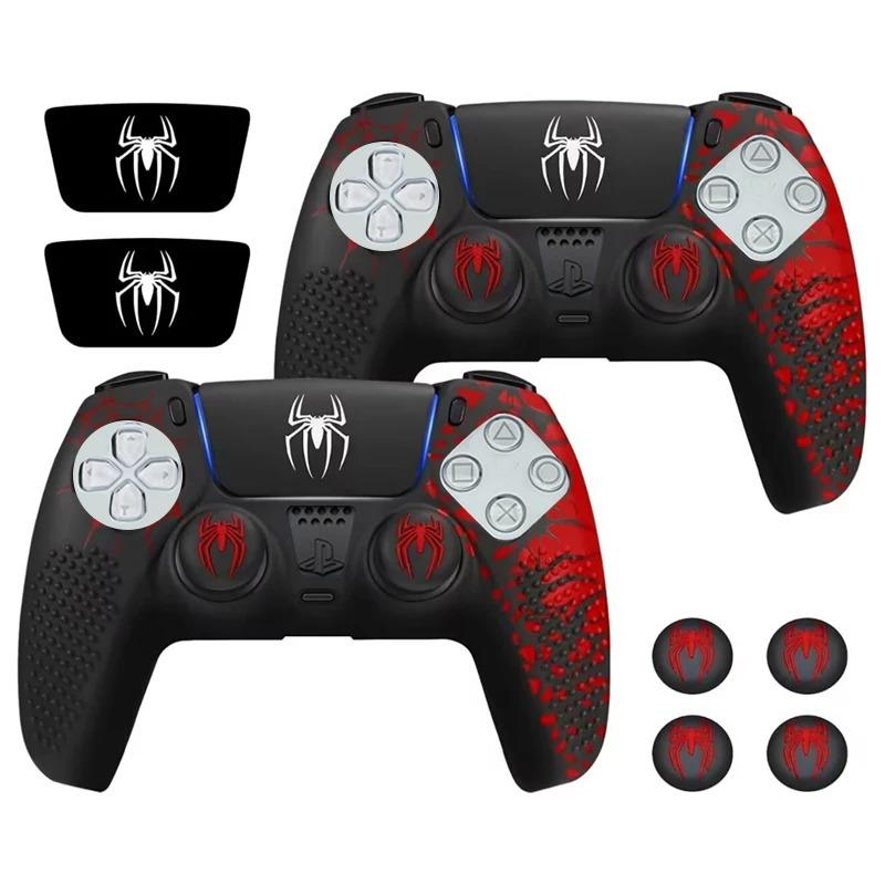 For PS5 Controller Cover Case Anti-Slip Silicone Protective Skin Compatible with PS5 Game Controller Thumbstick Grip Cap Sticker