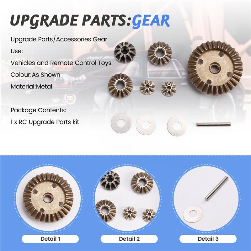 C-Convenient-1/16Th RC Car Spare Parts Machined Metal Spur Gear And Diff-Pinions And Diff. Gears Apply To HBX16890A(M16103)