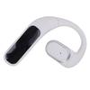 Wireless Bluetooth Earphone Digital Display Water Proof Over Ear Bud with Ear Hook for Mobile Phones White