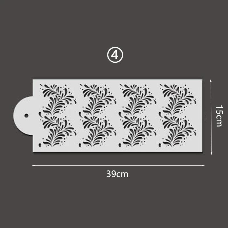 New Fondant Stencils Lace Flower Spike Pattern Style Cake Stamp Embossing Mold Wedding Cake Decoration Edge Template Baking Tool