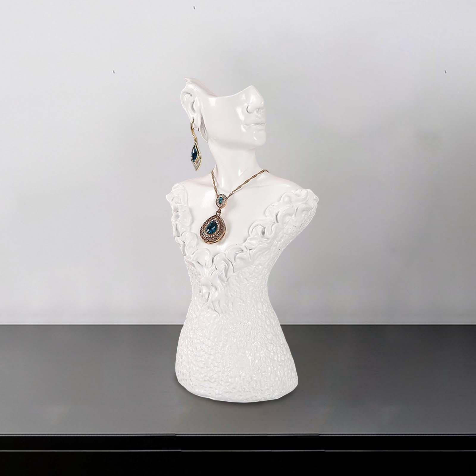 

Elegant Jewelry Display Stand for Necklaces and Earrings - Perfect Business Home White Small