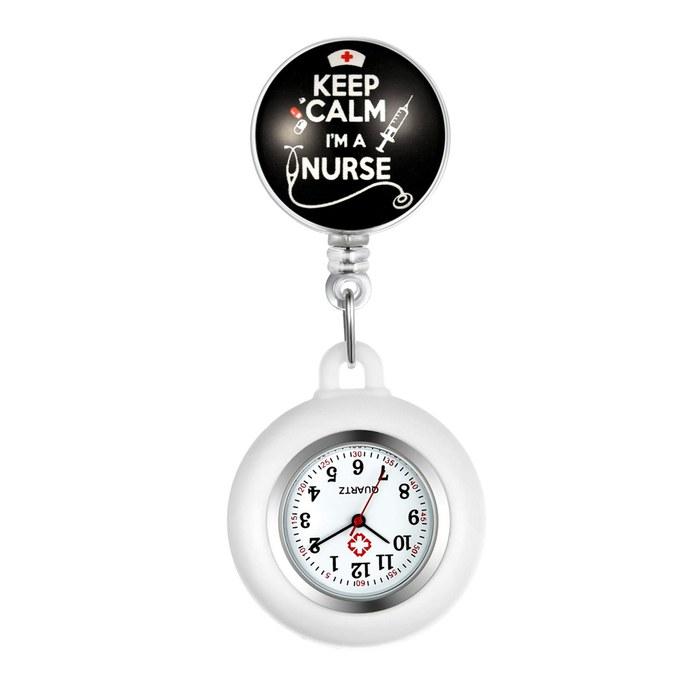 Lancardo Nurse Watch – Pocket Watch – Silicone – Black Keep Calm