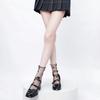 Japanese-style black jk Women's short and mid-length socks, lace mesh stacked short socks, ultra-thin summer versatile transparent socks