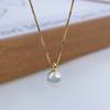 925 Sterling Silver Simple Elegant Round Pearl Pendant Necklace for Women Daily Wear Wedding Trendy Jewelry Gifts