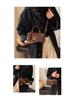 Glossy Women's Shoulder Bag with Vintage Key Pendant - 2025 Autumn/Winter Collection