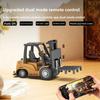 2-in-1 Desktop Mini Alloy Toy 1:64 Bluetooth Remote Control Forklift Car with Trailer Christmas New Year Gift In Color Box