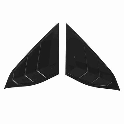 2PcsSet Car Rear Side Window Louver Blinds Glossy Black Replacement for Accord 2018?2021