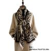 Winter Warm Cashmere Scarf Vintage Leopard print Fringed Shawls Elegant Tassel Scarves  Women Gift
