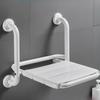 Handicapped Armrest Bath Chair Bathroom Stainless Steel Folding Seat Toilet Handrail Anti Slip Elderly Safety Wall Stool